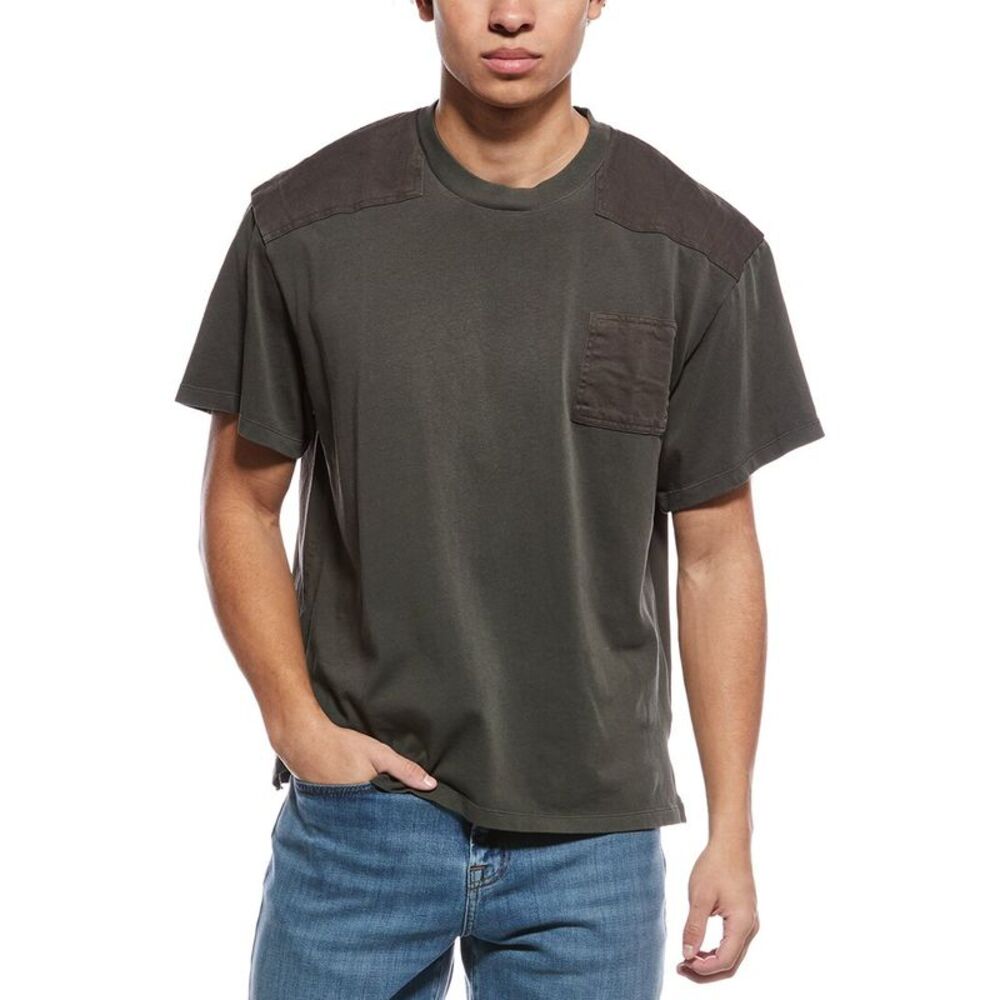 Helmut Lang Mens  Patch T-Shirt, Green